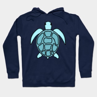 Super Cute And Adorable Light Blue Turtle Hoodie
